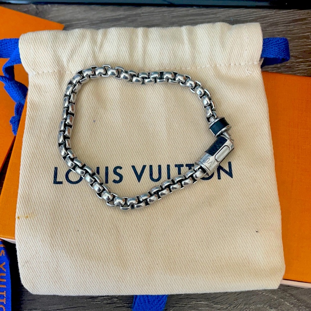 Louis Vuitton monogram chain bracelet men